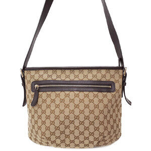 Gucci GG Canvas shoulder messenger Crossbody bag Brown